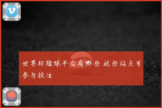 世界杯赌球平台有哪些 这些站点可参与投注