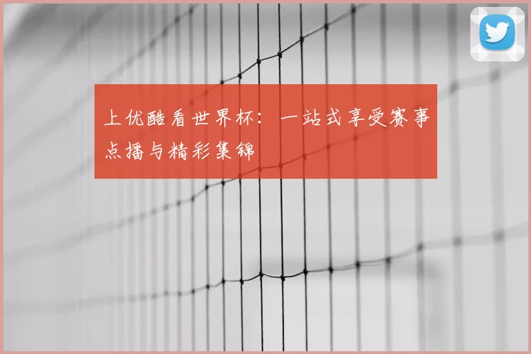 上优酷看世界杯:一站式享受赛事点播与精彩集锦